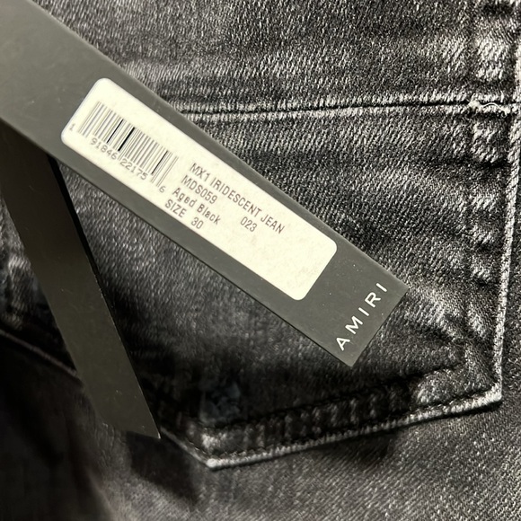 Authentic Brand New Amiri Mx1 Skinny Fit Distressed Jeans w sparkle - Picture 6 of 8